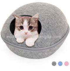 HOOPET Dog Cat Bed Cave Sleeping Bag Zipper Egg Shape Felt Cloth Pet House Nest Cat Basket Products for Cats Anim