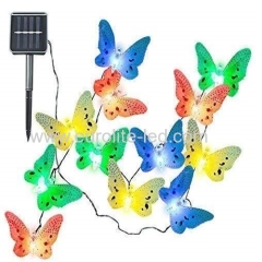 Led Solar Power Animal Design Multi-Color Fiber Optic Butterfly Party Holiday Decoration Night Light
