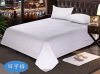 Hotel bedding white bed sheet Jacquard cotton sateen Flat sheet