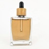 Natural Bamboo Cap Square Glass Oil Dropper Bottle