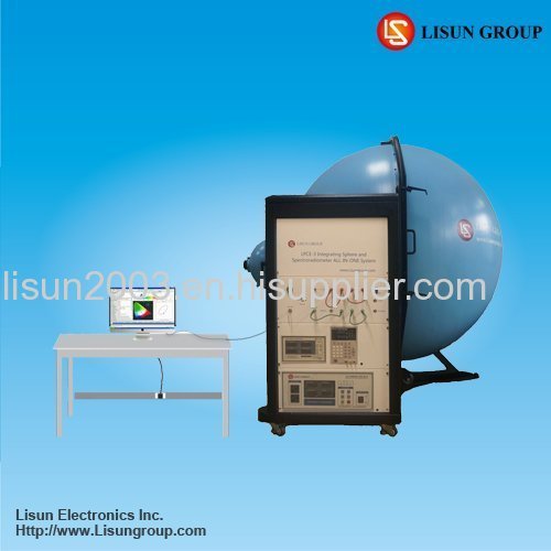 HID lamp tester including Integrating Sphere with quick-scan Spectrophotometer