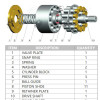 PVK-2B-505 (ZAX55 main pump) hydraulic pump parts