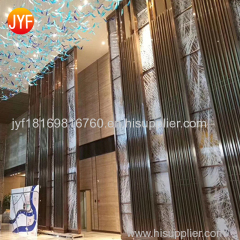 hanging rose gold hotel decor room divider made of decorative metal sheets functions