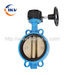 Anticorrosion 300mm ci body wafer type butterfly valve for industry