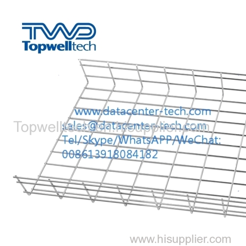 Electro-Zinc Wire Mesh Cable Tray Electro Galvanised Cable Trunking