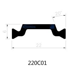 Extruded 22mm Eurogroove PA66GF25 Thermal Insulation Polyamide Profiles