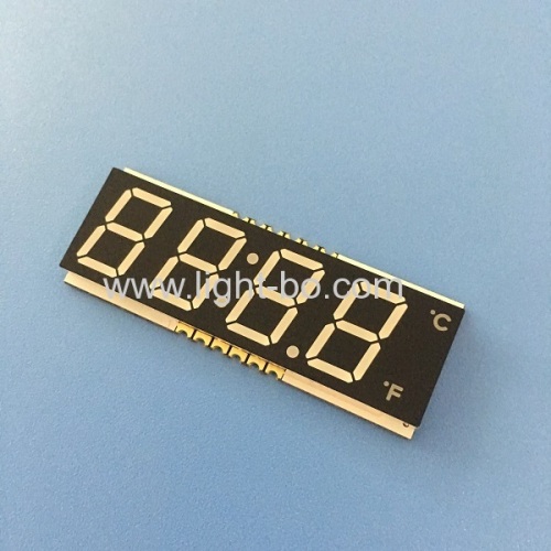 Ultra thin 4 Digit 12mm common cathode white SMD LED Display for microwave oven