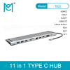 MC USB 11in 1Type C Hub 4K HDMI*2+USB3.0*3+VGA+3.5mm Audio+PD+SF+TF