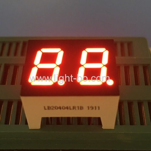 Super red 0.4inch dual digit common cathode 7 segment led display for water heater