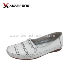 Fashion Lady's Summer Leather Loafers Casual Shoes