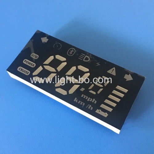 Ultra white Custom made 7 segment led display module for automotive instrument panel