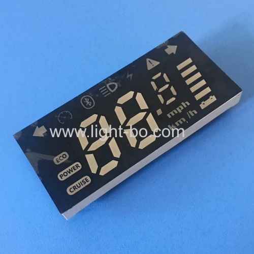 Ultra white Custom made 7 segment led display module for automotive instrument panel