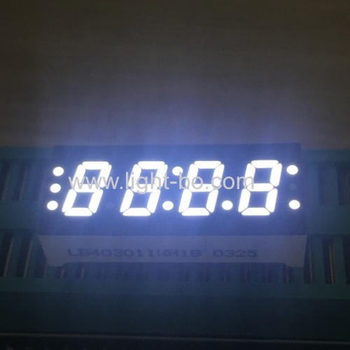 Ultra Bright White Four Digit 0.3  (7.6mm) Common Anode 7-Segment LED Display