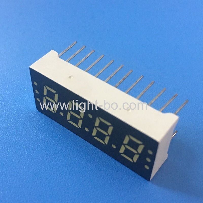 Ultra Bright White Four Digit 0.3" (7.6mm) Common Anode 7-Segment LED Display