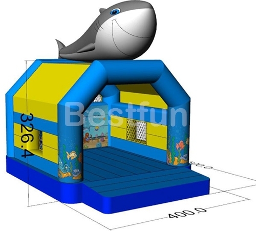 Shark jumper inflatable bouncer castle