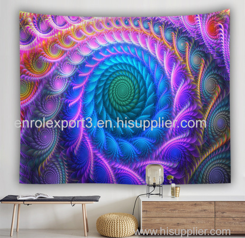 Bohemian Home Decor Wall Hanging Colorful Psychedelic Tapestry Trippy Mushroom Electric Forest Fairyland Wall Decor