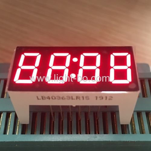 Super Red 0.36" 4 Digits 7 Segment LED Clock Display for home appliances with height 16.5mm