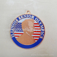 Copper Brass 2D image medal Graduation Medal
