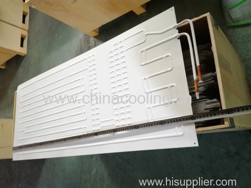 single side inflated panel 1350X305 1100X400 1100X450 1200X500 roll bond evaporator white painting used on water tank