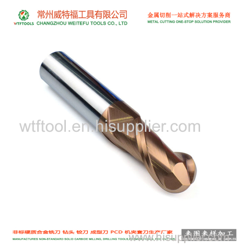 wtftools customized solid carbide ball nose end milling cutter