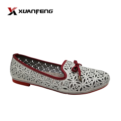 Factory Price Multicolor Fashion Women Casual Slip-on Flat Leather Shoes