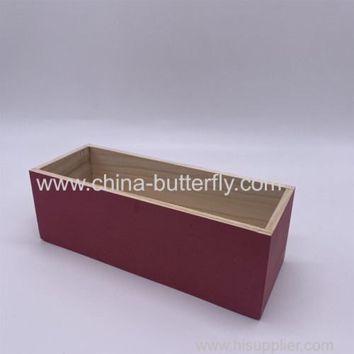 Rectangle Wood Planter Box Plain Color