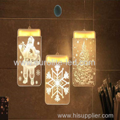 Led Acrylic 3D USB Romantic Pendant Decoration Chirsmas Icicle Light