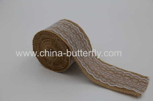 Natural Jute Ribbon With Lace
