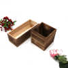Wood Box Burnt Color For Flowers