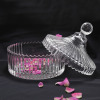 Etched Glass Container Candy Jar