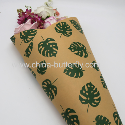 Printed Kraft Paper Flower Wrapping