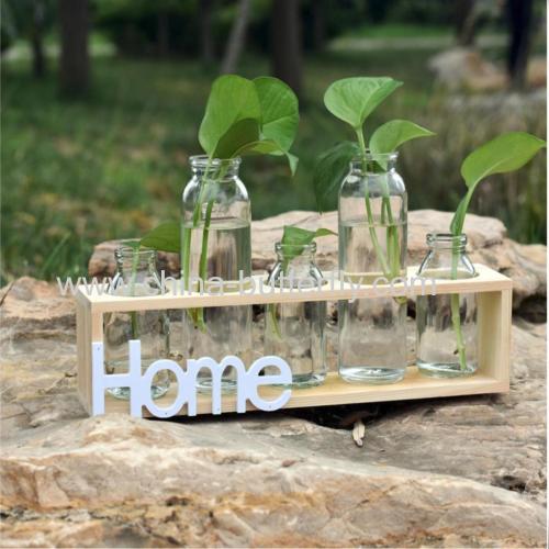 Wooden Shelf For Hydroponics Glassware