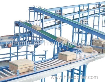 Automatic Motorized Belt Roller Conveyor System for convey cartons boxes in warehouses factories workshop