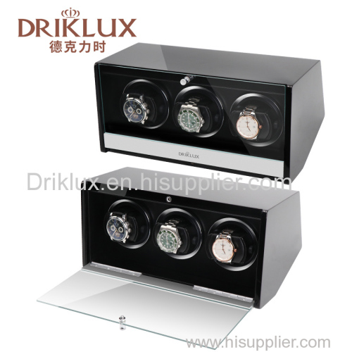 DRIKLUX Luxury Square High Quality Wooden Automatic Triple Watch Winder Box