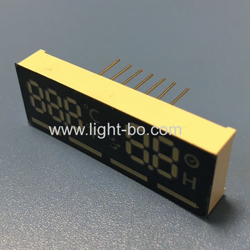 Customized ultra white / Red 7 Segment LED Display common anode for temperature /timer indicator