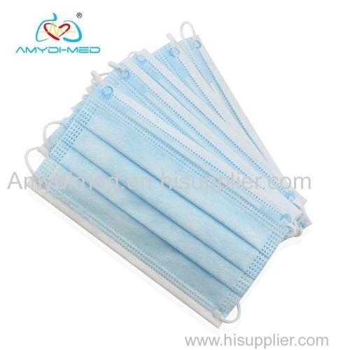 White Procedure 3 ply Earloop Disposable Face Mask