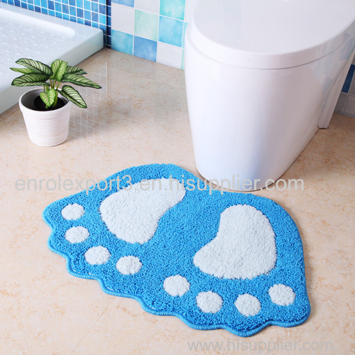 Foot Print Bath Mats Non-slip Bathroom Carpet Mat Toilet Tapete Para Banheiro Bathroom Rug Bath Pad Carpets