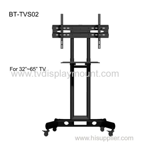 Competitive 600*400 Moveable TV Cart Stand with Wheels Standing Trolley