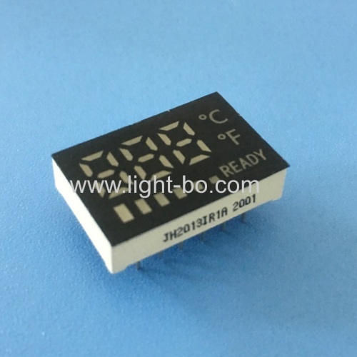 Customized small size 3 Digit red 7 segment led display common anode for temperature indicator