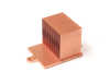 Copper zipper fin heat sink