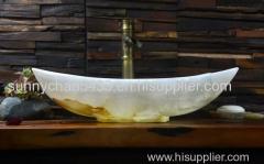 White Onyx Bathroom Sink