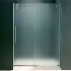 Frameless commercial hotel shower frosted glass partition bathroom glass