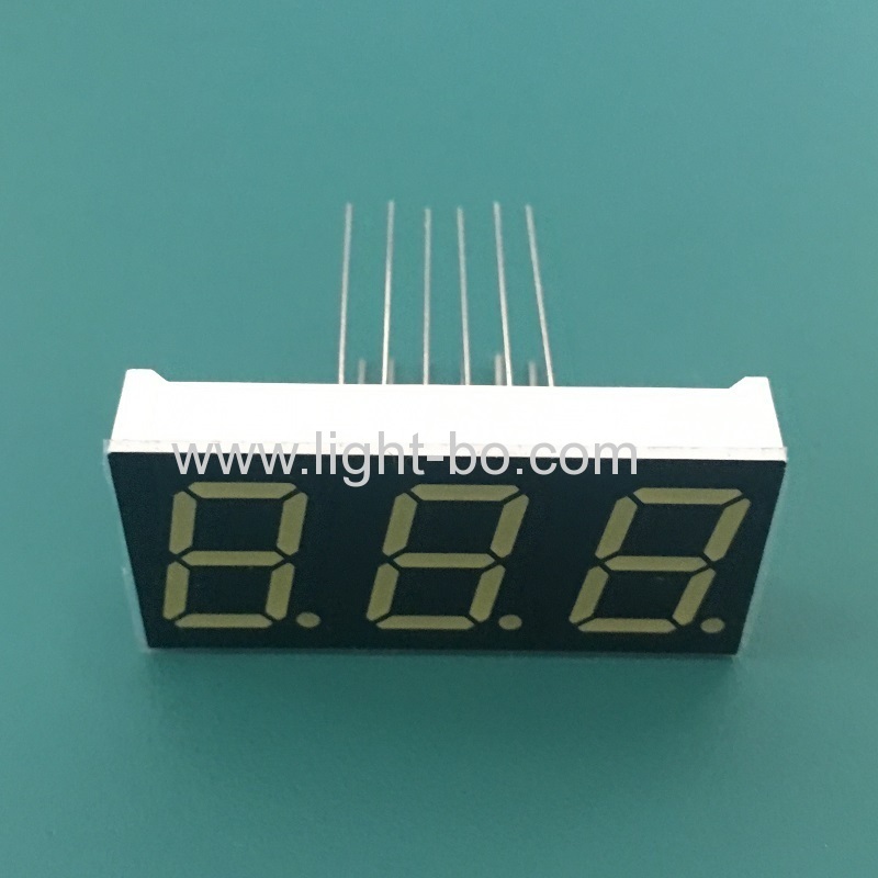 Ultra white 0.52" 3 Digit 7 Segment led display common anode with 20mm LONG pins