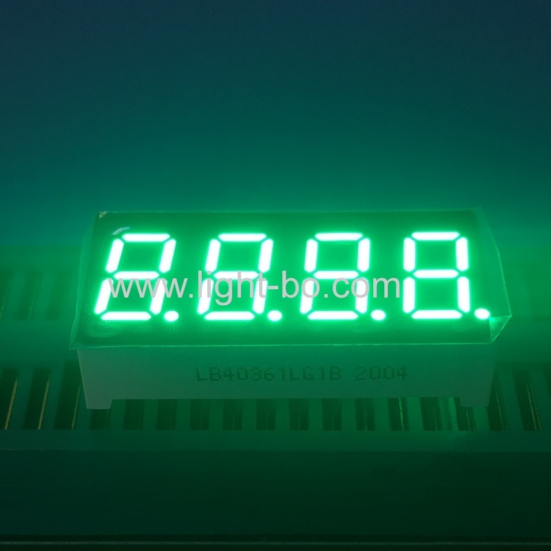 Pure Green 0.36inch 4-Digit 7 Segment LED Dispaly common cathode for Instrument Panel