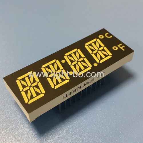 Customized ultra bright white 12mm 4 Digit 14 Segment LED Dispaly for digital timer control