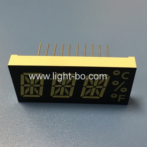 Ultra white Custom 3 Digit Alphanumeric LED Display common cathode for Temperature Controller