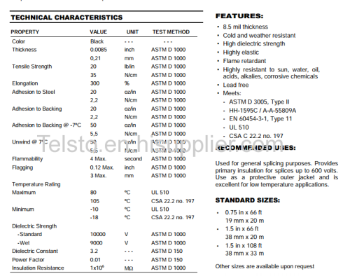 weatherproofing kit Universal Weatherproofing Kit for Connectors 6 Butyl tape Black PVC electrical insulation tape