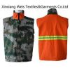 Flame Retardant Vest Double-Sided camouflage and orange with reflective tape