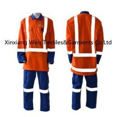 Anti Arc Flash Fire Retardant Suit / Fire Retardant Boiler Suit With Reflective tape