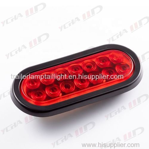 6 Inch Oval Red 10 LED Brake Stop Turn Trailer Tail Truck Lights